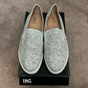 INC Embellished Silver Slip on Sneaker